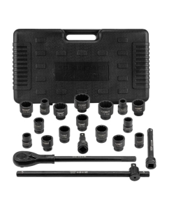 Купить Набор инструментов Forcekraft ударных 21пр.3/4''(12гр)(17,19,21,22,24,27,30,32,34,35,36,36-6гр,38,41,46,50мм), в кейсе FK-6213-9MPB(58392) в E-mobi