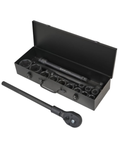 Купить Набор головок Airline ударных 3/4&quot;DR, 56 мм, 16 предметов, 17-50 мм, металлический кейс ATAS064  в E-mobi