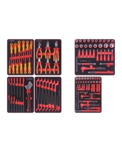 Купить Набор инструментов KING TONY HIGH VOLTAGE для тележки, 6 ложементов, 117 предметов 932-117VEMRVD в E-mobi