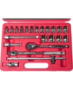 Купить Набор торцевых 6-гранных головок 3/8", 6-22 мм, 22 предмета JTC H322B  в E-mobi