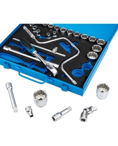 Купить Набор торцевых 12-гранных головок 1/2