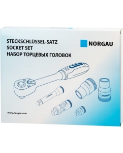 Купить Набор торцевых 12-гранных головок 1/2&quot; NORGAU  29 предметов с аксессуарами ND1929-S836 063792029  в E-mobi