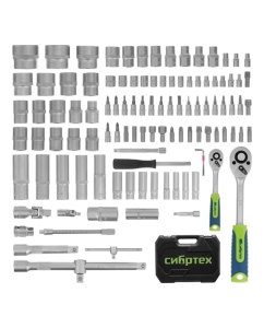 Купить Набор инструментов СИБРТЕХ 1/2", 1/4", 108 предметов 13389  в E-mobi