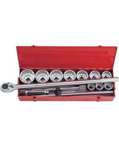 Купить Набор двенадцатигранных торцевых головок с принадлежностями (1”, 1-7/16”-3-1/8”, 14 предметов) KING TONY 8015SR в E-mobi