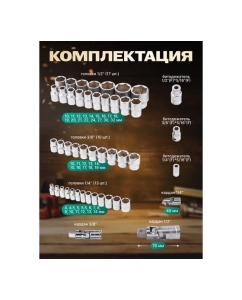 Купить Набор инструментов Rockforce 1/4&quot;, 3/8&quot;, 1/2&quot; 6-гранный 4-32мм 172 предмета RF-41723-5(46734)  в E-mobi