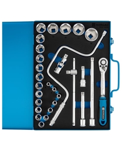 Купить Набор торцевых 6-гранных головок 1/2&quot; NORGAU 29 предметов с аксессуарами N1929-S836 063793029  в E-mobi