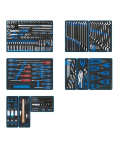 Купить Набор инструментов для тележки, 10 ложементов, 251 предмет KING TONY DRIVE 934-251MRVD в E-mobi