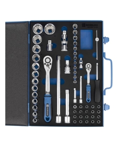 Купить Набор торцевых 12-гранных головок 1/2&quot;-1/4&quot; NORGAU 58 предметов с аксессуарами ND192058-S432 063792432  в E-mobi