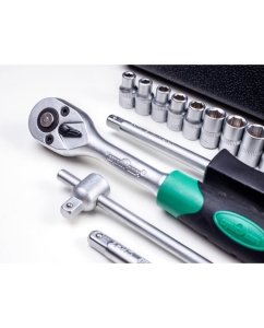 Купить Набор инструментов СЕРВИС КЛЮЧ 17 предметов, головки 1/4, 4-13мм 11017  в E-mobi