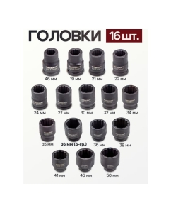 Купить Набор ударных инструментов Forcekraft 21пр, 3/4&amp;#39;&amp;#39;(12гр.) FK-6212-9MPB(56368)  в E-mobi