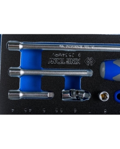 Купить Набор шестигранных торцевых головок с принадлежностями KING TONY 1/4&quot; 4-14 мм, 34 предмета 2534MRV  в E-mobi