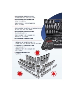 Купить Набор инструментов Forsage 216пр. 1/4", 3/8", 1/2" 6гр. 4-32мм F-38841/Premium/(16625)  в E-mobi