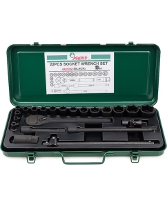 Купить Комплект 6-гранных головок Hans BLACK 22 предмета 4622M в E-mobi