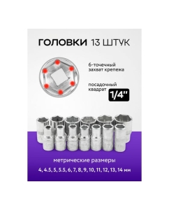 Купить Набор инструмента MEGATOOLS 46 предметов 1/4 (6-гран.)(4-14мм) MT-2462-46(60435)  в E-mobi