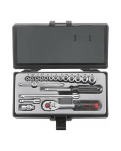 Купить Набор 6-ти гранных метрических головок и инструмента с приводом DR.1/4