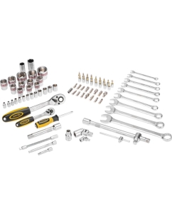 Купить Набор инструментов KRANZ 1/2", 1/4", CRV, пластиковый кейс, 82 предмета KR-66-6682  в E-mobi