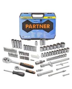 Купить Набор инструментов Partner 94 пр.1/4&quot;, 1/2&quot; 6-гранные, 4-32 мм PA-4941-5(51986)  в E-mobi