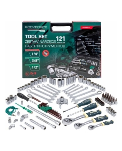 Купить Набор инструментов Rockforce 121 предмет 1/4, 1/2,3/8 ( 6гр.) RF LIGHT-41212-5(61548) в E-mobi