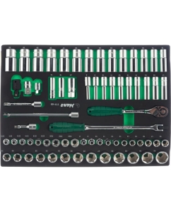 Купить Ложемент торцевых головок и аксессуаров на 1/2&quot; Hans 68 предметов TTF-68  в E-mobi