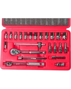 Купить Набор шестигранных торцевых головок и насадок 1/4&quot; 5/32&quot;-1/2&quot;, Т20-Т40 в кейсе 23шт JTC-H223S  в E-mobi