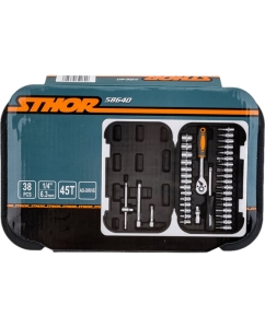 Купить Набор инструментов STHOR 1/4 38 предметов пластиковый кейс 58640  в E-mobi