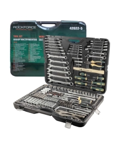 Купить Набор инструментов Rockforce 1/2, 1/4, 3/8 DR с 6-гранными головками, 202 предмета RF-42022-5(11862) в E-mobi