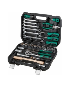 Купить Набор инструментов ВОЛАТ 1/4 , 1/2 6 граней 56 предметов 18560-56 в E-mobi