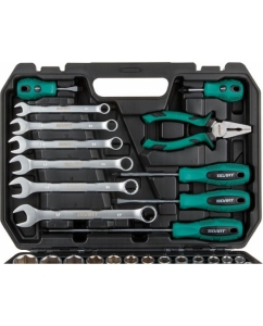 Купить Набор инструментов ВОЛАТ 1/4 , 1/2 6 граней 56 предметов 18560-56  в E-mobi