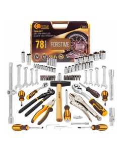 Купить Набор инструментов FORSTIME в пластиковом кейсе (78 предметов) FT-4782-5(58798) в E-mobi