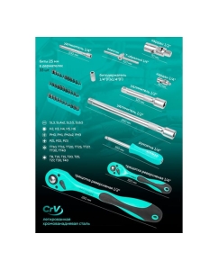 Купить Набор инструментов profi 89пр. 1/4&quot;,1/2&quot;(6гр)(4-32мм) MAMEDFORCE MF-4892-5(54638)  в E-mobi