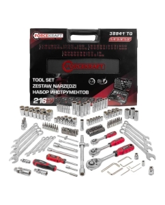 Купить Набор инструментов Forcekraft 216пр. 1/4''3/8''1/2''(6гр.)(4-32мм) FK-38841 TQ(58708) в E-mobi