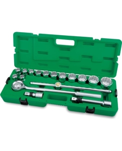 Купить Набор головок и аксессуаров TOPTUL 3/4 DR 12-гранных 19-50 мм, 17 предметов GCAI1702 в E-mobi