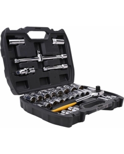 Купить Набор торцевых головок и ключей DELI dl1032 1/2&quot;, муфты из стали 50bv30 Cr-V, высококачественная пластиковая коробка, 32 шт. 104461  в E-mobi