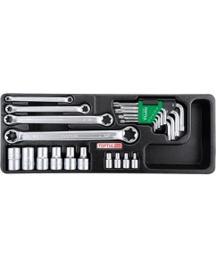 Купить Набор ключей и торцевых головок TOPTUL TORX, в ложементе GAAT2302 в E-mobi