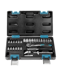 Купить Набор головок Smartbuy 29 предметов, удлинитель, кардан, вороток, отверток, 1/4 SBT-SSW-29P1 в E-mobi