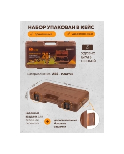 Купить Набор инструментов ударных FORSTIME 26пр. 3/4&quot; (6гр.) FT-68262-5MPB(57688)  в E-mobi