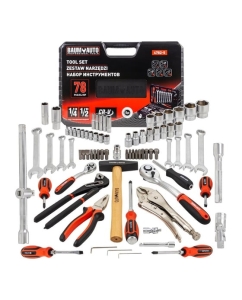 Купить Набор инструментов BaumAuto в пластиковом кейсе (78 предметов) BM-4782-5(58796) в E-mobi