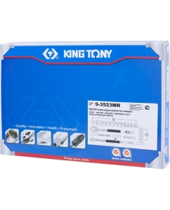 Купить Набор торцевых головок 3/8" с принадлежностями (ложемент, 23 предмета) KING TONY 9-3523MR  в E-mobi
