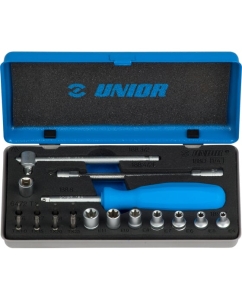 Купить Набор торцевых головок и бит Unior Е4-Е11, ТХ6-ТХ25, 1/4