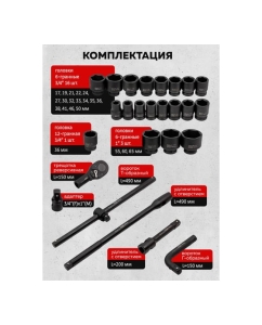 Купить Набор инструментов ударных EVERFORCE 26пр. 3/4&quot; (6гр.) EF-68262-5MPB(57867)  в E-mobi