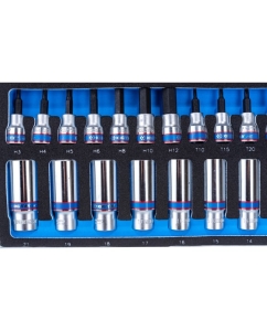 Купить Набор торцевых головок 1/4&quot;&amp;3/8&quot;&amp;1/2&quot; с принадлежностями, ложемент, 103 предмета KING TONY 9-9003MRV01  в E-mobi