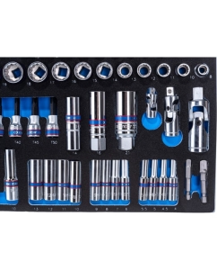 Купить Набор торцевых головок 1/4&quot;&amp;3/8&quot;&amp;1/2&quot; с принадлежностями, ложемент, 103 предмета KING TONY 9-9003MRV01  в E-mobi