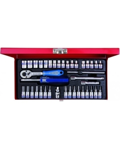 Купить Набор шестигранных торцевых головок с принадлежностями 1/4", 4-13мм, 39шт KING TONY 2539MR  в E-mobi