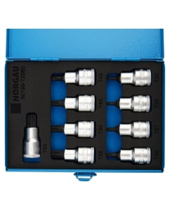 Купить Набор торцевых головок 1/2" со вставками NORGAU 9 предметов NI199-T2060 063792612  в E-mobi