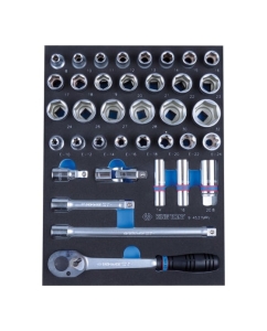 Купить Набор торцевых головок с принадлежностями (1/2
