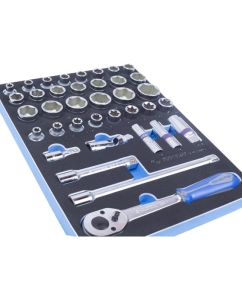 Купить Набор торцевых головок с принадлежностями (1/2&quot;, ложемент, 37 предметов) KING TONY 9-4537MRV  в E-mobi