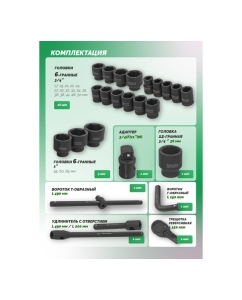 Купить Набор инструментов Rockforce ударных 26пр RF-68262-5MPB(28189)  в E-mobi