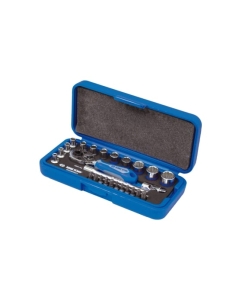 Купить Набор торцевых головок с принадлежностями 1/4&quot;, двенадцатигранные, 4-14 мм, 27 предметов KING TONY 2027MRE  в E-mobi