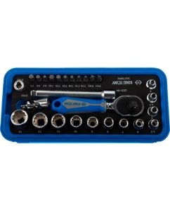 Купить Набор торцевых головок с принадлежностями 1/4&quot;, двенадцатигранные, 4-14 мм, 27 предметов KING TONY 2027MRE  в E-mobi