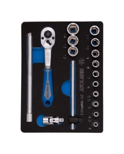 Купить Набор шестигранных торцевых головок с принадлежностями KING TONY 1/4